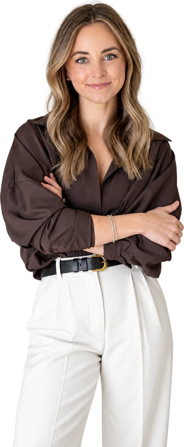 Jordyn Hollingsworth, East Nashville realtor with Compass, arms crossed, smiling