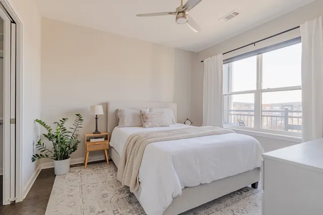 Bedroom with large window at 1677 54th Ave N, 336, Nashville, TN 37209