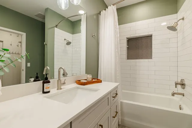 Bathroom with tub and shower combination at 1677 54th Ave N, 336, Nashville, TN 37209