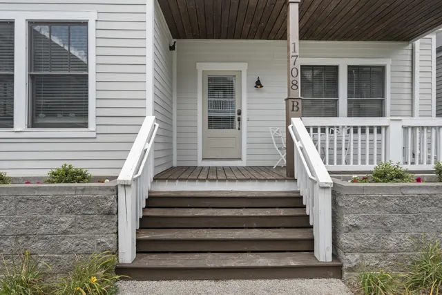 Front porch steps and entry at 1708 B 4th Ave N, Nashville, TN 37208