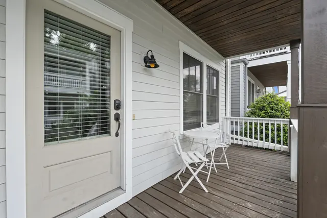 Front porch with bistro seating at 1708 B 4th Ave N, Nashville, TN 37208