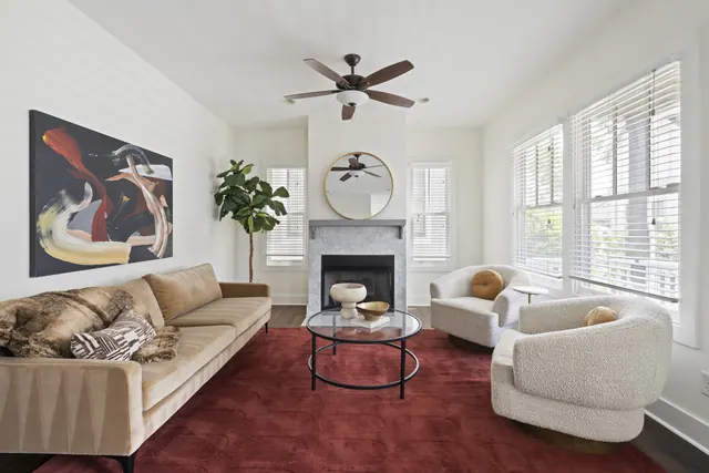 Living room with seating area at 1708 B 4th Ave N, Nashville, TN 37208