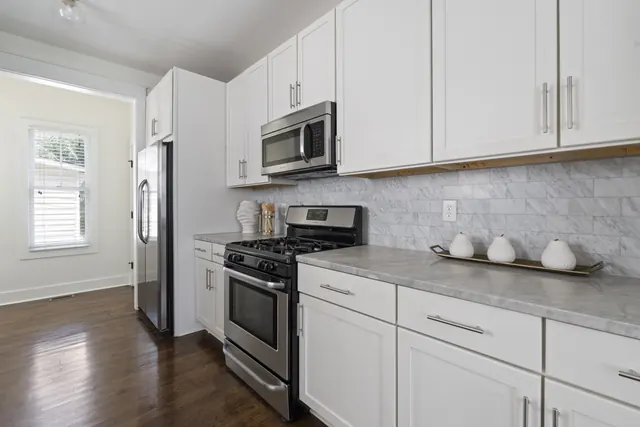 Kitchen with stainless steel appliances at 1708 B 4th Ave N, Nashville, TN 37208
