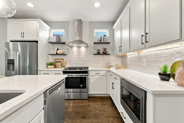 Kitchen with stainless steel appliances at 2216 Sadler Ave, B, Nashville, TN 37210