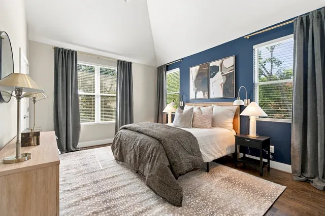 Primary bedroom with vaulted ceiling at 2216 Sadler Ave, B, Nashville, TN 37210