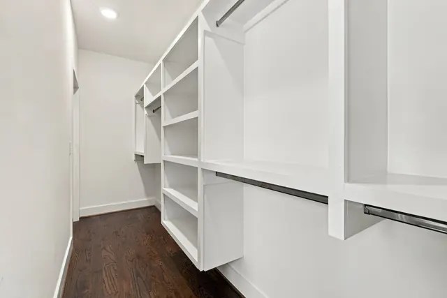 Walk-in closet with built-in shelving at 2216 Sadler Ave, B, Nashville, TN 37210