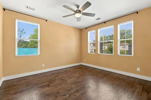 Empty bedroom with hardwood flooring at 2216 Sadler Ave, B, Nashville, TN 37210