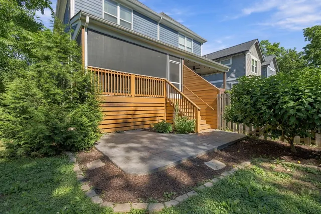 Back patio and screened porch at 2216 Sadler Ave, B, Nashville, TN 37210