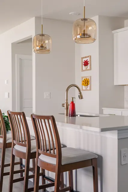 Kitchen island with barstools at 4905 Trail Ridge Ct, Nashville, TN 37207