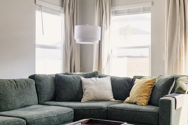 Sectional sofa with throw pillows at 4905 Trail Ridge Ct, Nashville, TN 37207