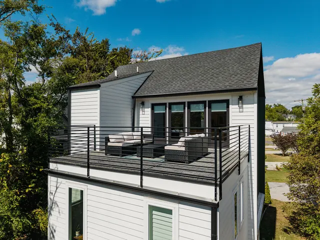 Rooftop patio with outdoor seating at 505 Croley Dr, Nashville, TN 37209