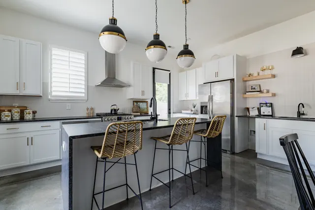 Kitchen with island and stainless appliances at 505 Croley Dr, Nashville, TN 37209