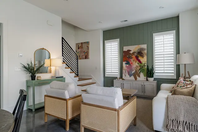 Living room with staircase at 505 Croley Dr, Nashville, TN 37209
