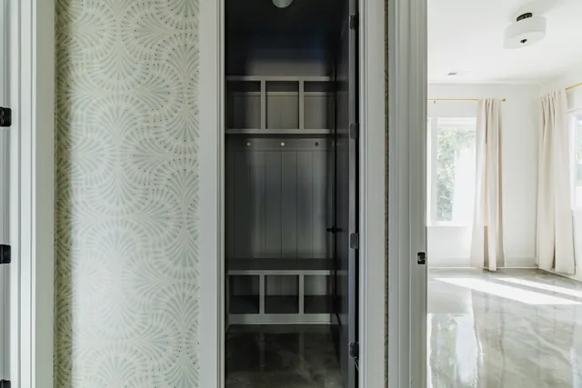 Hallway with built-in storage bench at 505 Croley Dr, Nashville, TN 37209