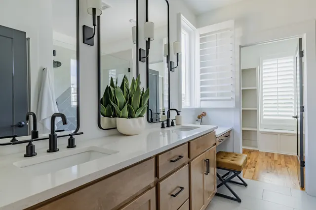 Bathroom double vanity with mirrors at 505 Croley Dr, Nashville, TN 37209