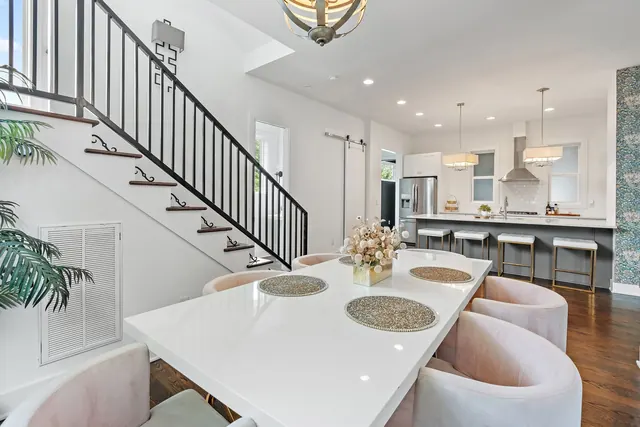 Dining area and staircase at 603 S 20th St, Nashville, TN 37206