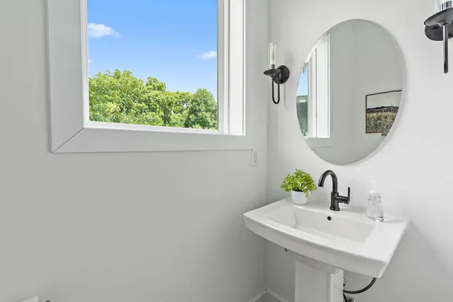 Powder room with pedestal sink at 603 S 20th St, Nashville, TN 37206