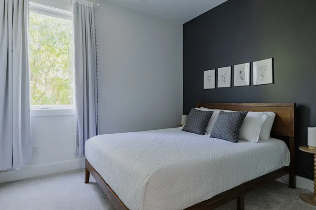 Bedroom with accent wall at 603 S 20th St, Nashville, TN 37206