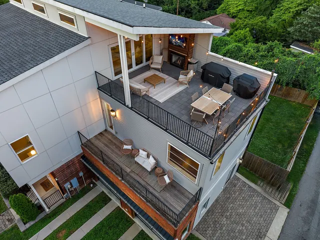 Aerial view of rooftop decks at 603 S 20th St, Nashville, TN 37206