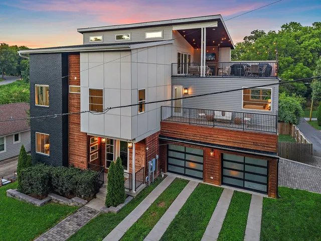 Front exterior at twilight at 603 S 20th St, Nashville, TN 37206