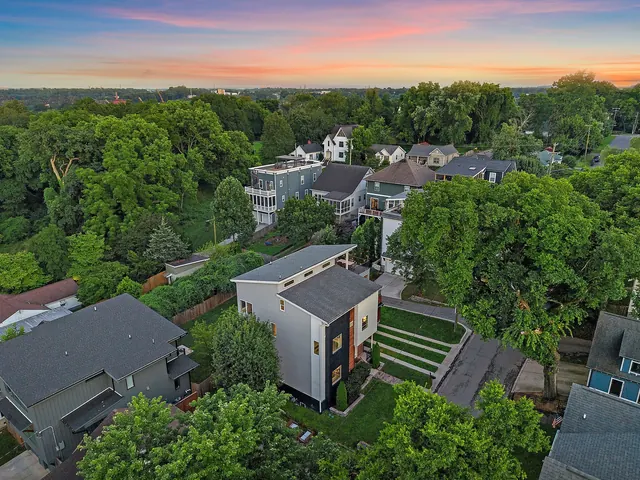 Aerial view of neighborhood at 603 S 20th St, Nashville, TN 37206