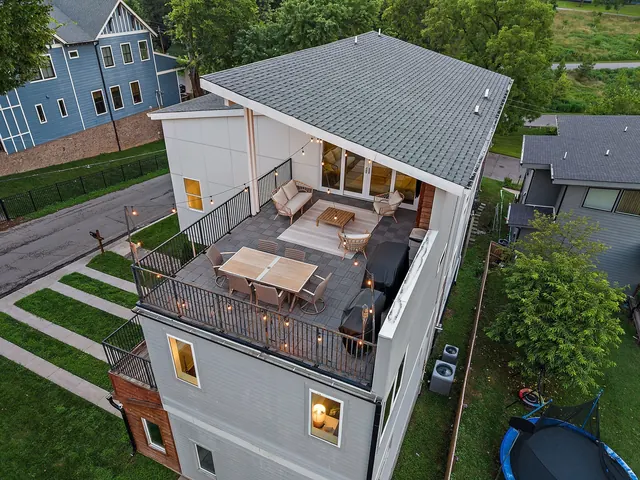 Aerial view of rooftop deck at 603 S 20th St, Nashville, TN 37206